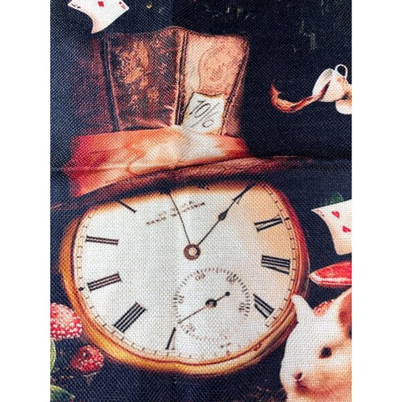 Alice Wonderland Accent Pillowcase Clock Rabbit Throw Pillow Cushion Cover Decor - Picture 9 of 14